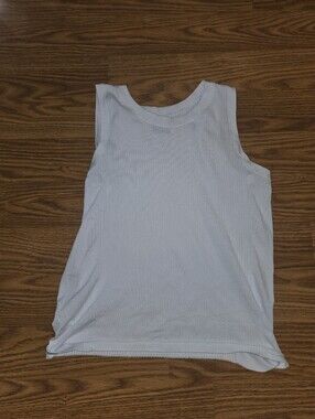 Basic White Ribbed Tank Top